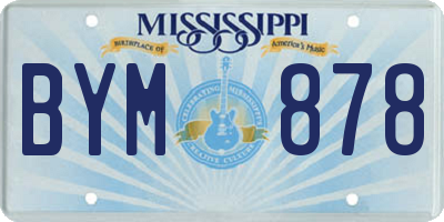 MS license plate BYM878