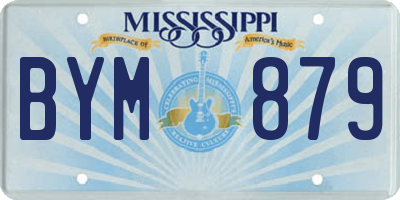MS license plate BYM879
