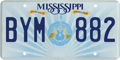 MS license plate BYM882