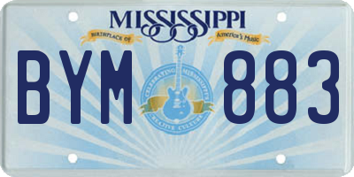 MS license plate BYM883