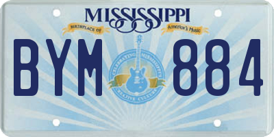 MS license plate BYM884
