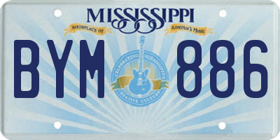 MS license plate BYM886