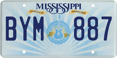 MS license plate BYM887