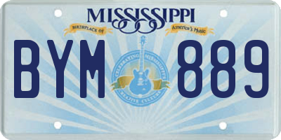 MS license plate BYM889