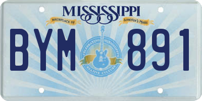 MS license plate BYM891
