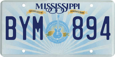 MS license plate BYM894