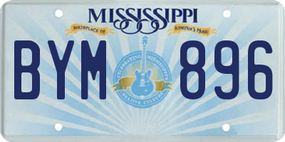 MS license plate BYM896