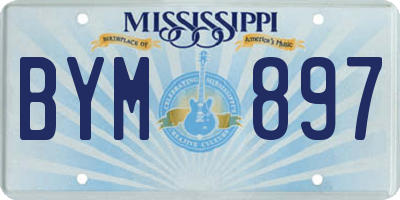 MS license plate BYM897