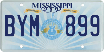 MS license plate BYM899