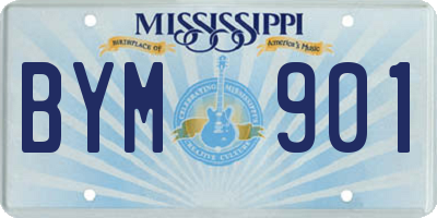 MS license plate BYM901