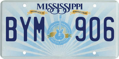 MS license plate BYM906