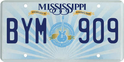 MS license plate BYM909