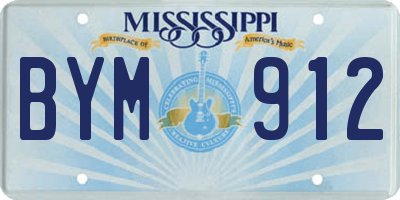 MS license plate BYM912