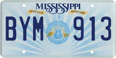MS license plate BYM913