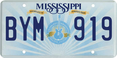 MS license plate BYM919