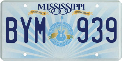 MS license plate BYM939