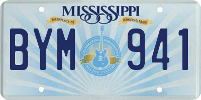 MS license plate BYM941