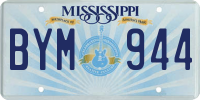 MS license plate BYM944