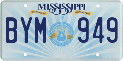 MS license plate BYM949