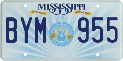 MS license plate BYM955