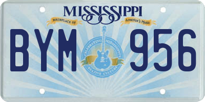 MS license plate BYM956
