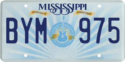 MS license plate BYM975
