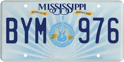 MS license plate BYM976