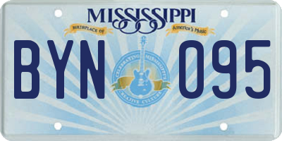 MS license plate BYN095
