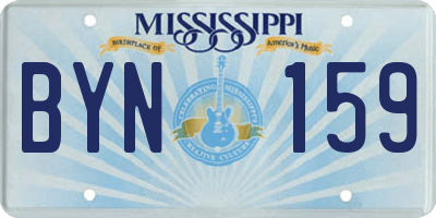 MS license plate BYN159