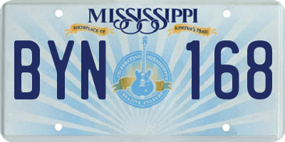 MS license plate BYN168