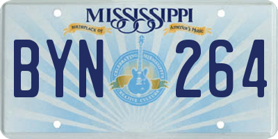MS license plate BYN264