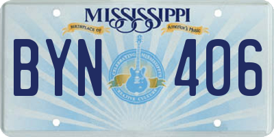 MS license plate BYN406