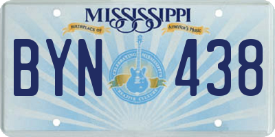 MS license plate BYN438