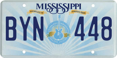 MS license plate BYN448
