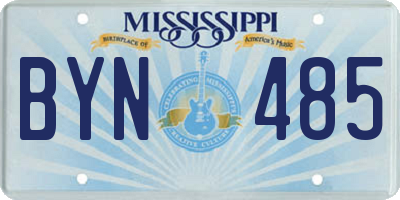 MS license plate BYN485