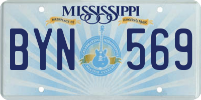 MS license plate BYN569