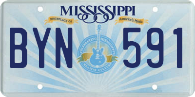 MS license plate BYN591