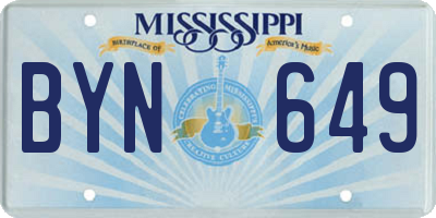MS license plate BYN649