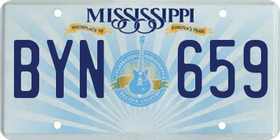 MS license plate BYN659