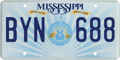 MS license plate BYN688