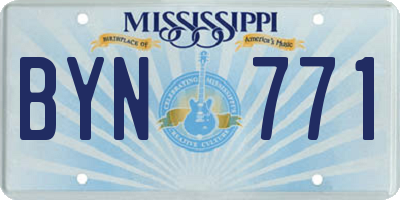 MS license plate BYN771