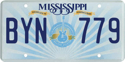 MS license plate BYN779