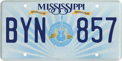 MS license plate BYN857