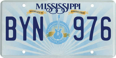 MS license plate BYN976