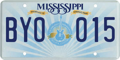 MS license plate BYO015