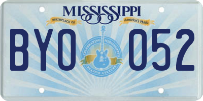 MS license plate BYO052