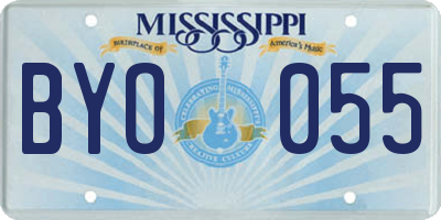 MS license plate BYO055