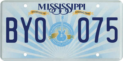 MS license plate BYO075