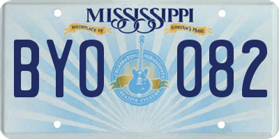 MS license plate BYO082