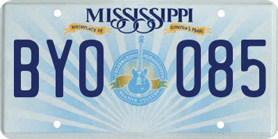 MS license plate BYO085